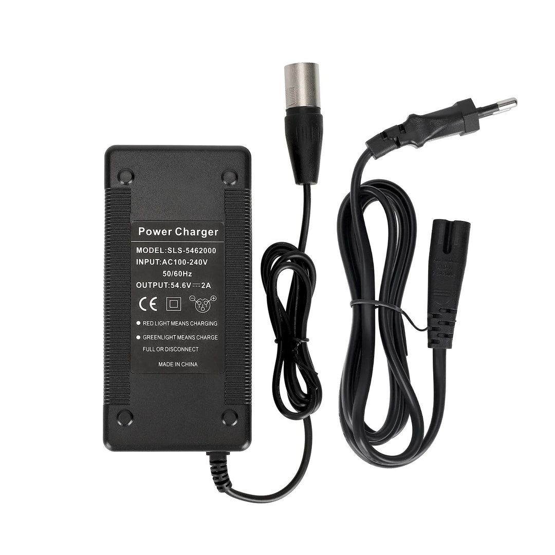 Caricabatterie 54.6V2A con testina Kallon e spina EU, alimentatore
