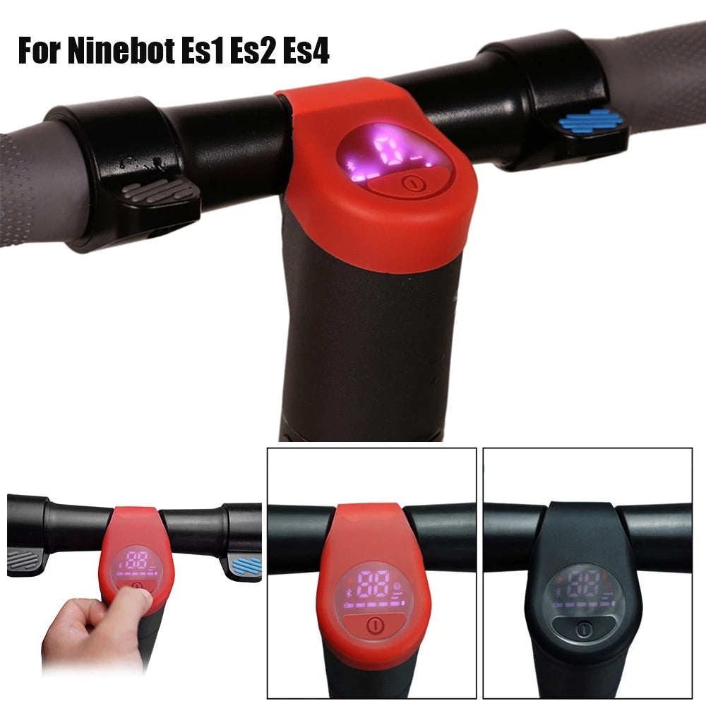 Copertura protettiva impermeabile per monopattino nera, custodia per display, protezione per cruscotto per Ninebot ES1 ES2 ES4, pannello cruscotto, copertura per circuito stampato, protezione antigraffio, custodia in silicone impermeabile per display