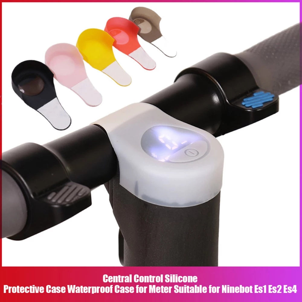 Copertura protettiva impermeabile per monopattino nera, custodia per display, protezione per cruscotto per Ninebot ES1 ES2 ES4, pannello cruscotto, copertura per circuito stampato, protezione antigraffio, custodia in silicone impermeabile per display