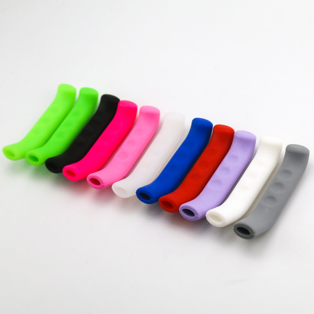 2pcs Black Bicycle Grips Bicycle Brake Handle Silicone Cover Mountain Bike Protective Rubber Handlebar Grips Cover Bicycle Accessories Durable Bike Bicycle MTB Brake Handle Soft Silicone Sleeve Brake Lever Protection Cover