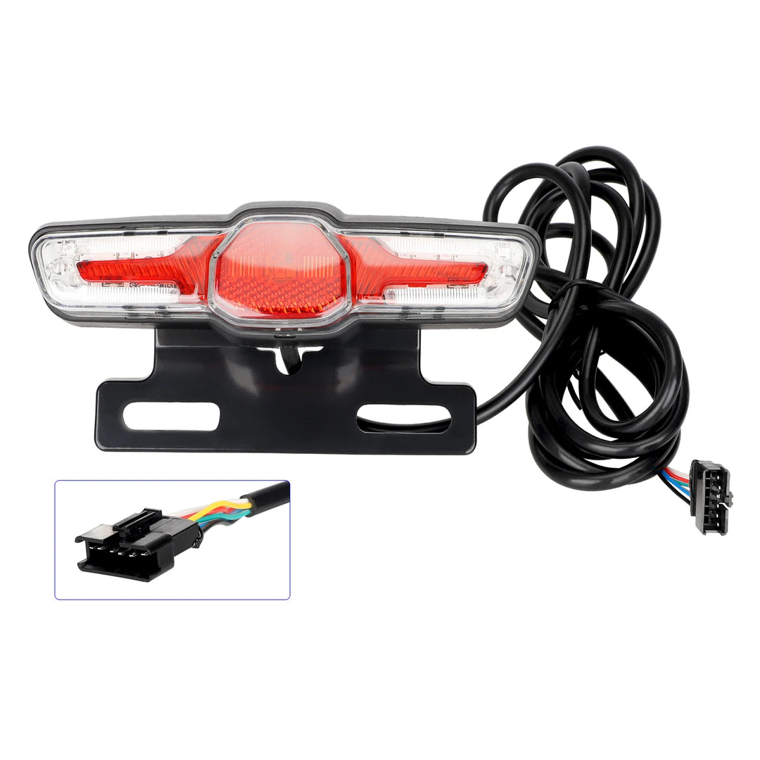 36V 48V Electric Bike Tail Light Cable 1800mm Length Combined Brake &amp; Turn Signal Cable 36V/48V Universal Electric Bike Modification Accessory Rear Lamp