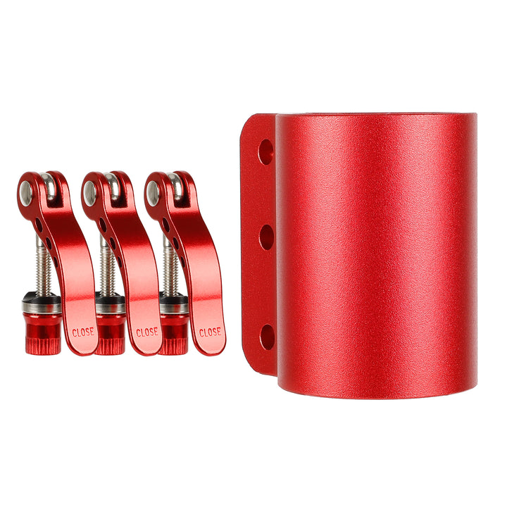 Morsetto rosso con 3 blocchi per monopattino Kaabo Mantis 10 Kaabo 3 fori rinforzati per bloccaggio per Kaabo Mantis 10 Morsetto Clip Blocco Asta Rinforza Sicurezza Estesa Blocco Pieghevole Supporto