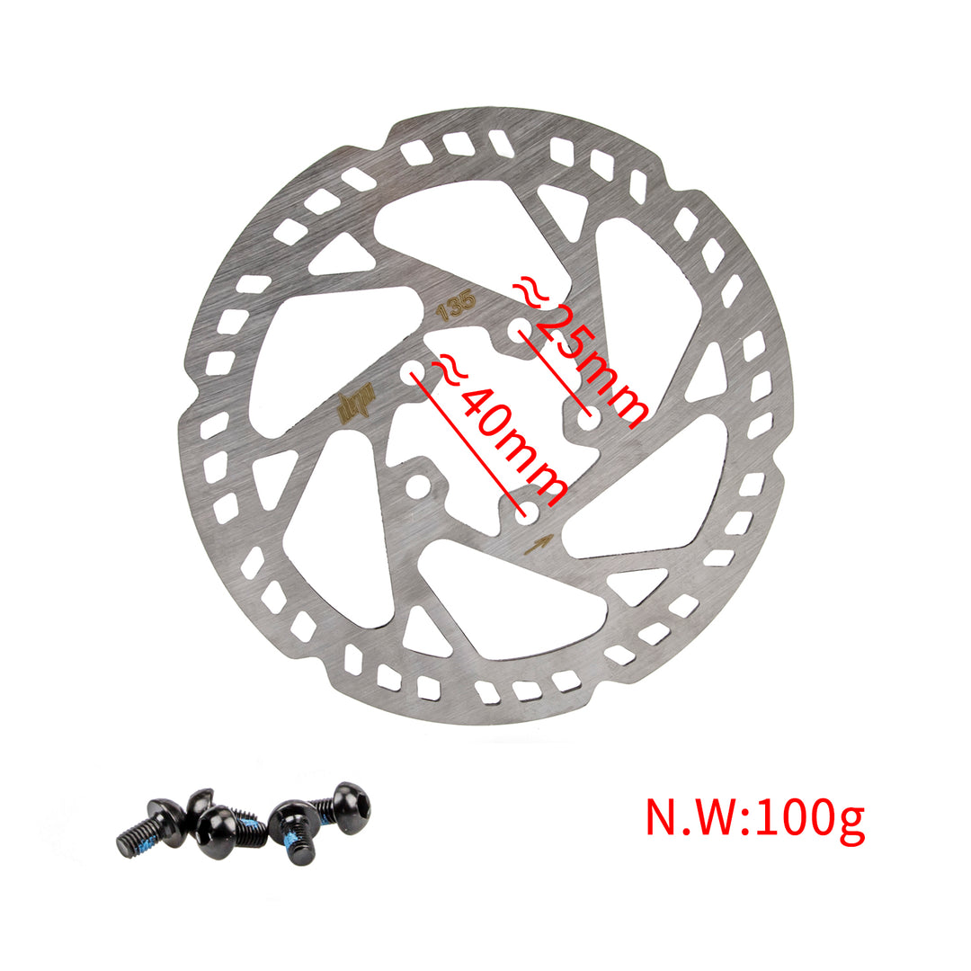 Disco Freno da 135mm con 5 Fori Freno Idraulico Xtech Zoom in Lega di Alluminio Colore Dazzle per Scooter Elettrico Xiaomi M365 1S e Pro Staffa Freno Idraulico