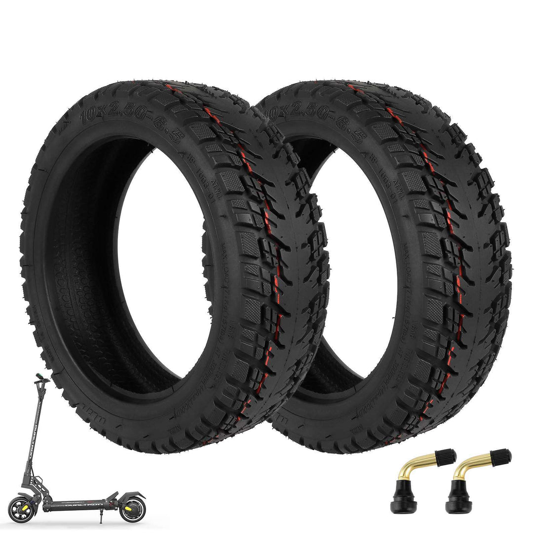 2 pezzi Ulip 10*2.50-6.5 Pneumatico tubeless fuoristrada con 2 pezzi Valvola PVR50 10 pollici 10*2.50-6.5 Pneumatico tubeless fuoristrada Sottovuoto per scooter Parti della ruota