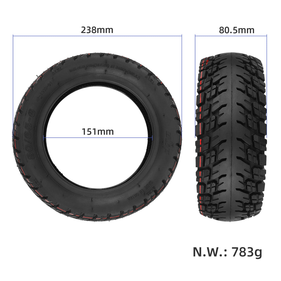 Pneumatico Tubeless Fuoristrada Ulip 80/65-6 Pneumatico Tubeless Fuoristrada Ulip 10 Pollici 80/65-6 Pneumatico più Largo e Spesso Resistente all&