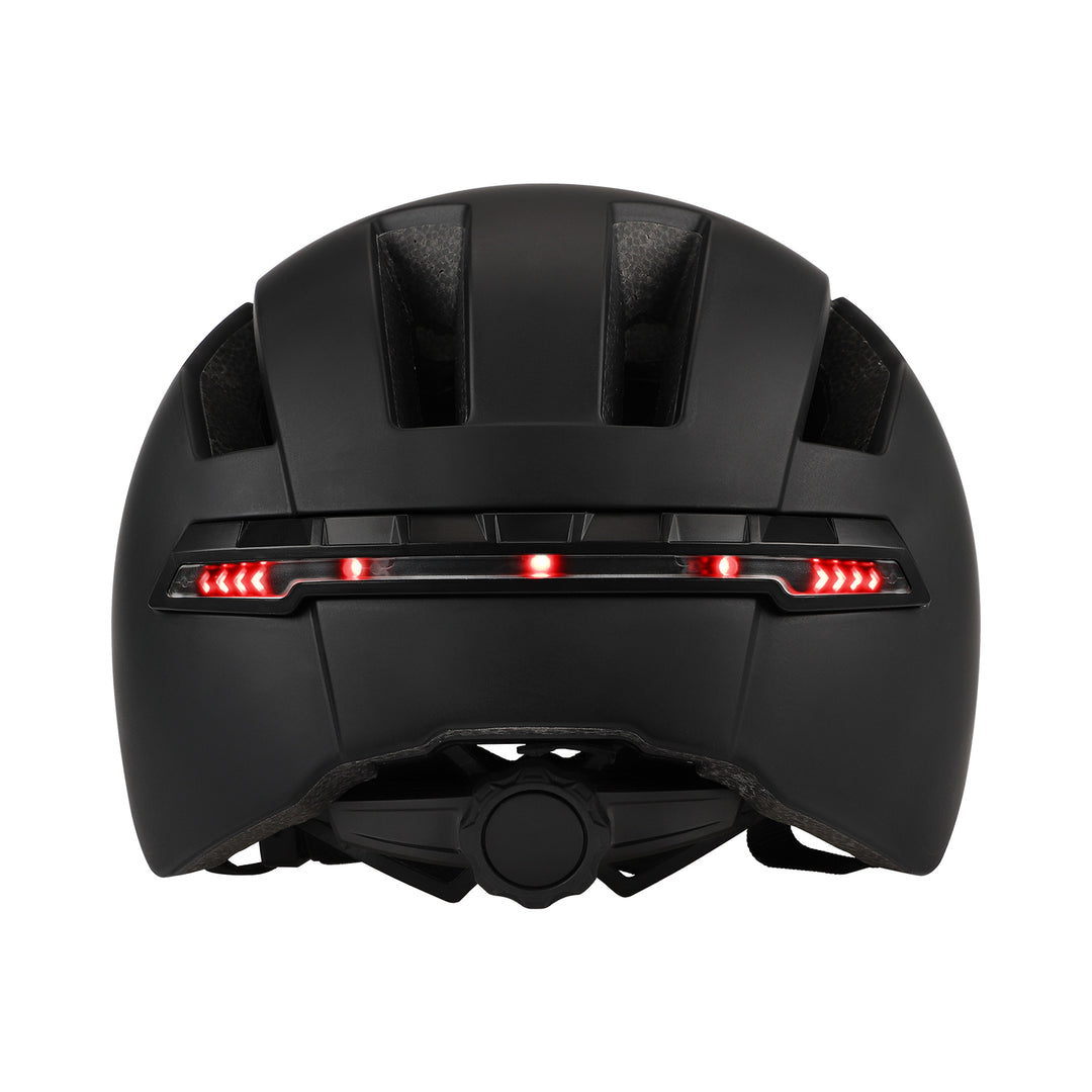 Smart Helmet With Wireless Handlebar Remote Control Gear Connected Front Rear LED Light Turn Signal Bicycle Scooter Helmet Black Smart Helmet with Wireless Handlebar Remote Control