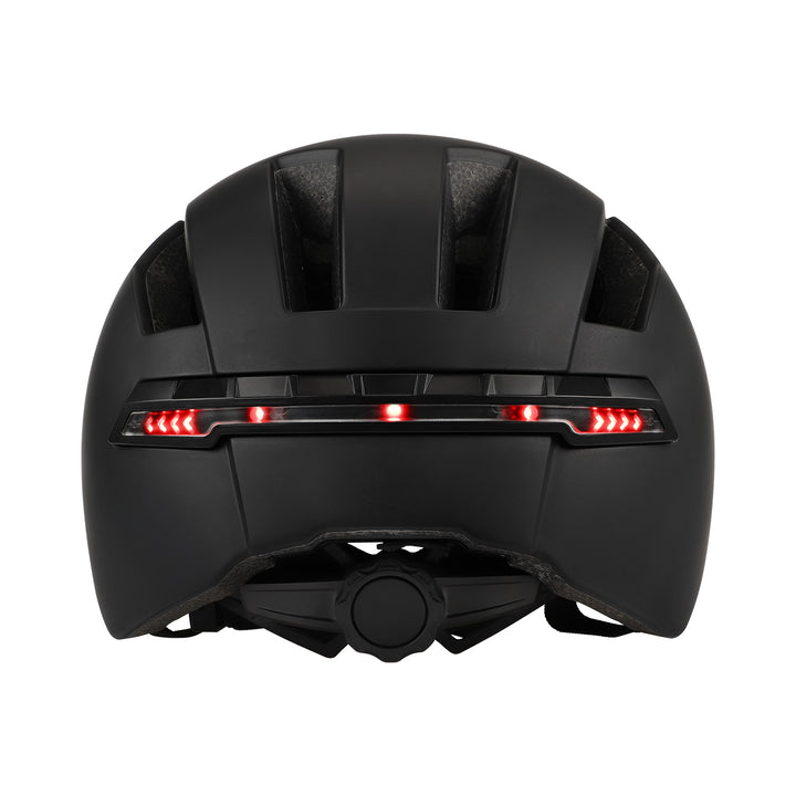 Smart Helmet With Wireless Handlebar Remote Control Gear Connected Front Rear LED Light Turn Signal Bicycle Scooter Helmet Black Smart Helmet with Wireless Handlebar Remote Control