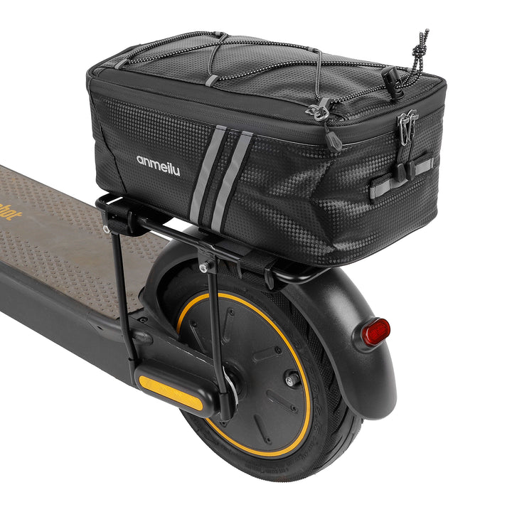 8L Motorcycles Bag Trunk Bag PU Waterproof Bicycle Trunk Bag Cycling Rack Pack Bike Rear Bag Frame Accessories Behind Seat