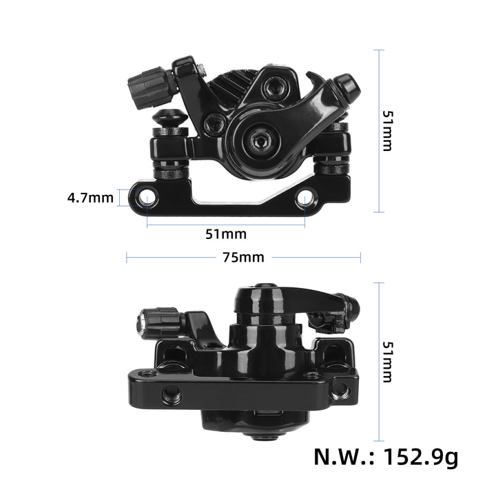 Freno a disco posteriore sinistro nero per KUGOO KIRIN KuKirin G2 Pro G2 Max Freno anteriore A1 per Kukirin G3 Kukirin T3 Pezzi di ricambio pinza freno base scooter elettrico