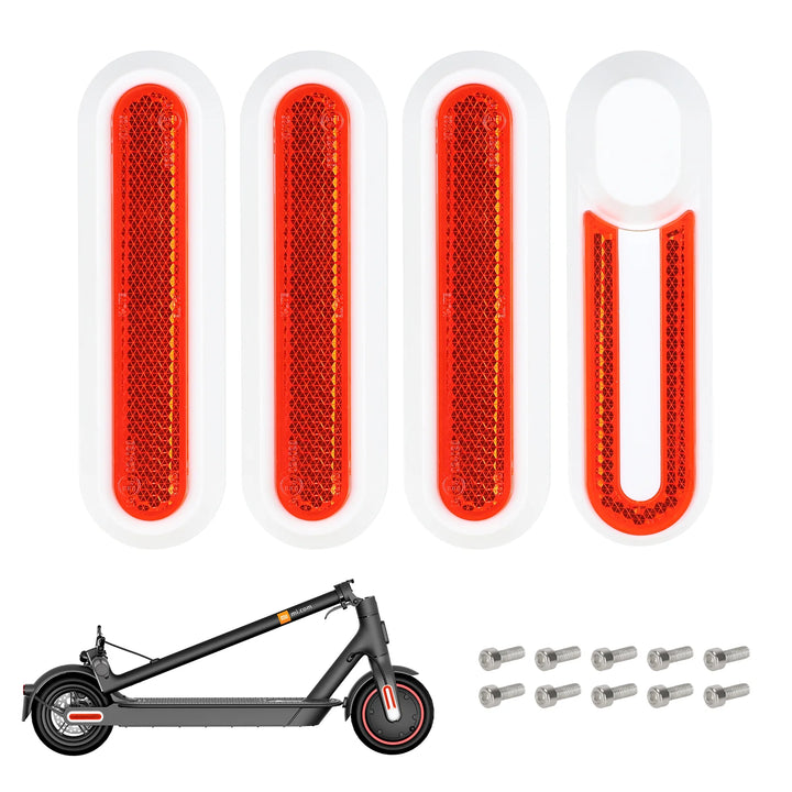 4 Pezzi Gusci Decorativi Grigio Con Barre Catarifrangenti Gialle Per m365 1s Pro Pro2 E Lite Copriruota Guscio Protettivo Per Scooter Elettrico Xiaomi 3 M365 Pro 2 1s Tubo Riflettente Di Sicurezza Anteriore Posteriore Parti Catarifrangenti Notturne