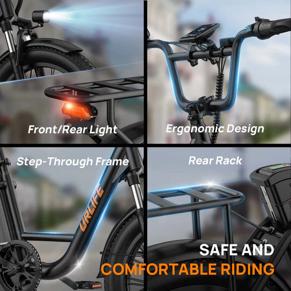 URLIFE E20 Fat Tire Commuting Electric Bike