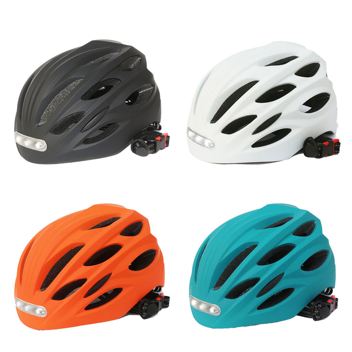 Caschi da Bici Neri Taglia L per Adulti - Casco da Bicicletta Regolabile con Luci LED Anteriori e Posteriori per Adulti Uomini Donne Casco per Scooter per Pendolarismo, Ciclismo su Strada, Pattinaggio, Scooter