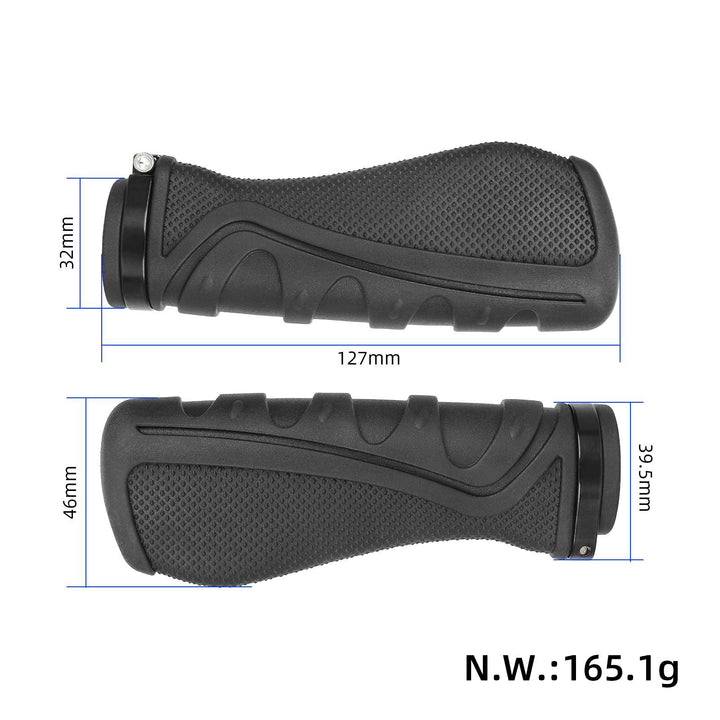 Black 1 Pair Of Mountain Bike Shock-Absorbing And Anti Slip Handle Cover With Locking Ring Durable Grip 22mm Tube Shock-Absorbing And Anti Slip Handle Cover For Mountain Bike Inokim Ox Oxo Zero 8x 10x 11x Kugoo m4 Pro g-Booster Electric Scooter