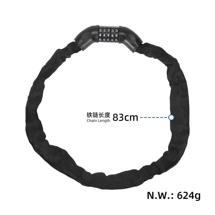 Lucchetto per moto elettrica con combinazione, lucchetto a catena per bicicletta, antifurto per bicicletta, lucchetto a catena portatile, lucchetto per mountain bike
