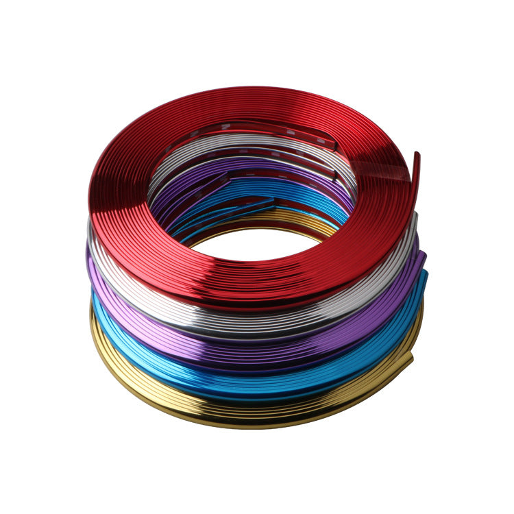 8M Electroplating Red Anti-collision Strip for Xiaomi M365 Pro 1S Scooter Bumper Strip with Electroplating Rubber for Bike 8M Car Decor Car Wheel Rim Protector Sticker Chrome Moulding Strip Trim Grille Bumper Decoration Tire Hub Lights Exterior