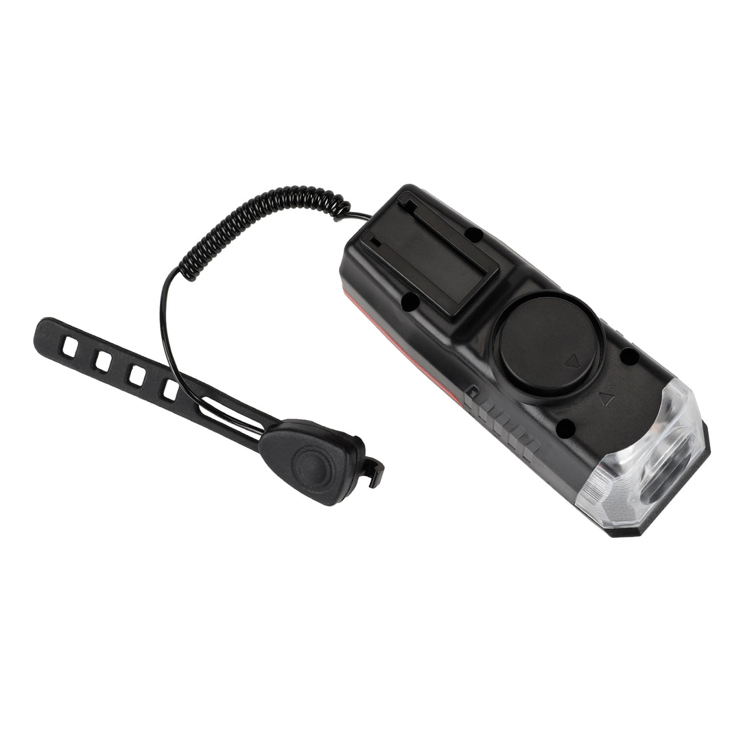 Red Solar con USB, Doppia Modalità di Ricarica, Durata Efficiente della Batteria, Luce Solare per Bici, USB Ricaricabile, Display di Potenza, MTB, Mountain Bike, Lampada Anteriore con Clacson, Torcia, Luce Anteriore per Bici