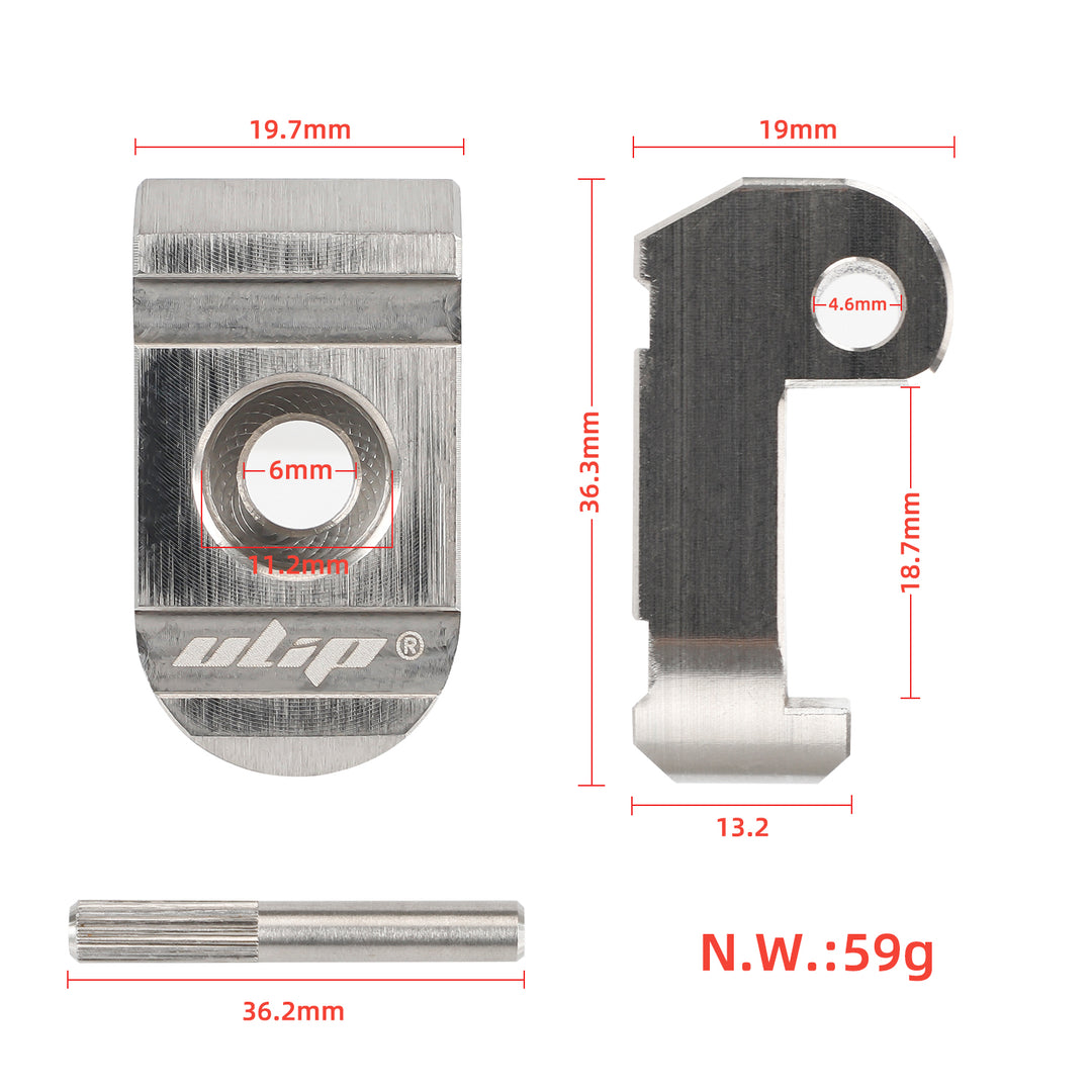Ulip White Folding Buckle of Stainless Steel for Xiaomi M365 Pro Pro2 1S Scooter Steel Folding Hook Upgraded High-density Stainless Steel Electric Scooter Folding Hook for Xiaomi M365/Pro/Pro2/1S Scooter Hinge Bolt Lock Screw Part