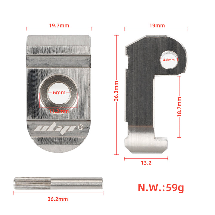 Ulip White Folding Buckle of Stainless Steel for Xiaomi M365 Pro Pro2 1S Scooter Steel Folding Hook Upgraded High-density Stainless Steel Electric Scooter Folding Hook for Xiaomi M365/Pro/Pro2/1S Scooter Hinge Bolt Lock Screw Part