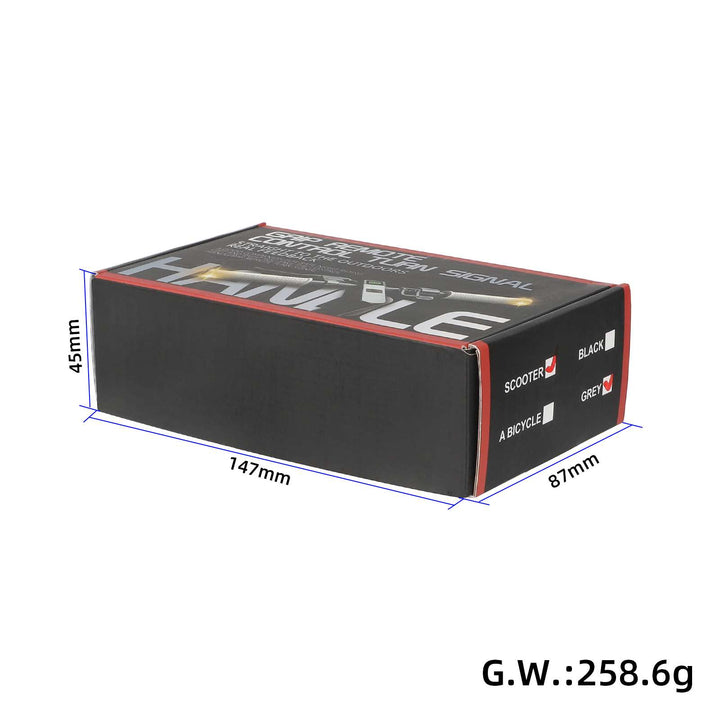 Impugnatura manubrio grigio scuro con rilevatore di impronte digitali, set di luci senza telecomando con slot per schede, impugnatura per monopattino elettrico con indicatori di direzione, impugnatura per manubrio con telecomando e luce di avvertimento