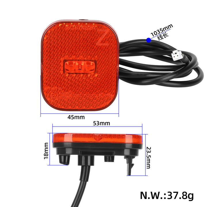 Fanalino posteriore monopattino Xiaomi 4 Go, luce di avvertimento monopattino Xiaomi 4 Go, luce LED freno, luce posteriore parafango impermeabile, pezzi di ricambio