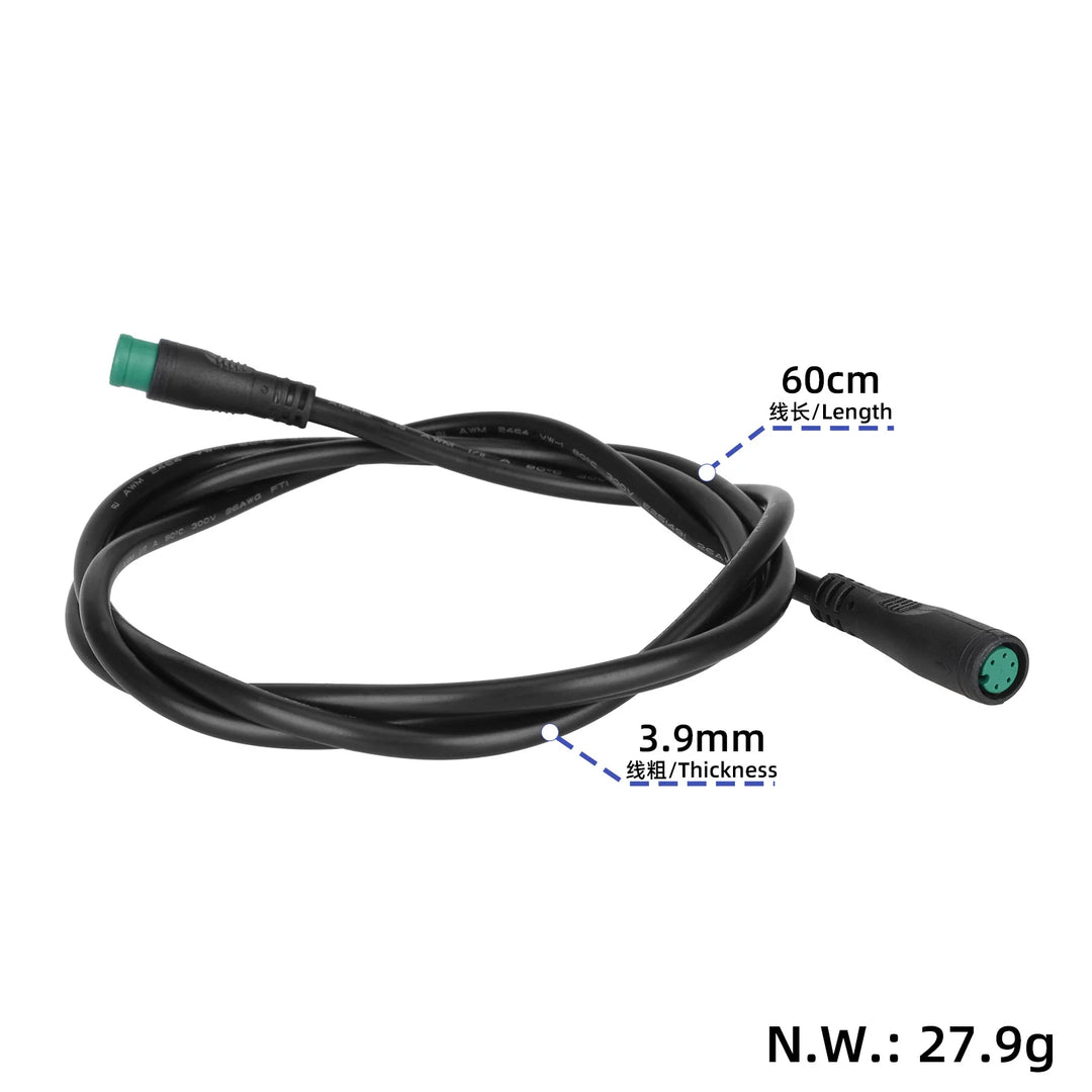 Cavo Connettore Impermeabile M8 5 Pin Testa Verde 60cm Connettore Maschio Femmina Cavo Connettore Bici Elettrica con Spina Maschio a Femmina a 5 Pin per Bici Elettriche Accessorio Spina Cavo Impermeabile