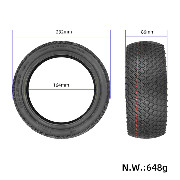 Pneumatico tubeless 10 pollici 10*3.0-6.5 per scooter elettrico 10 pollici Kugoo G-Booster G2 Pro 10*3.0-6.5 Ricambi ruota allargata per scooter