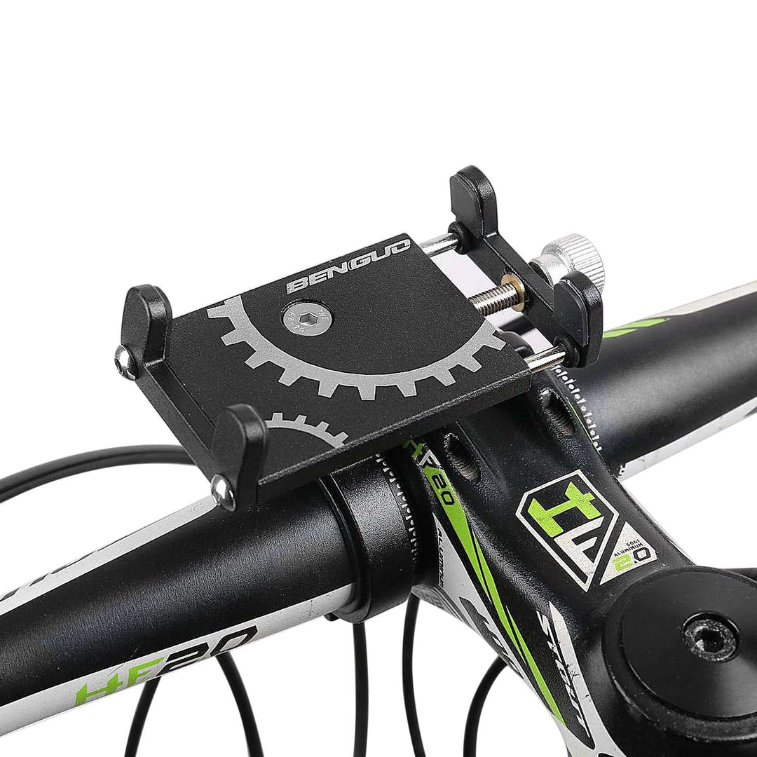 Supporto per telefono cellulare da bicicletta nero in lega di alluminio, navigazione fissa, supporto regolabile per telefono cellulare, morsetto per manubrio, staffa di montaggio per scooter elettrico Xiaomi m365 m365 Pro