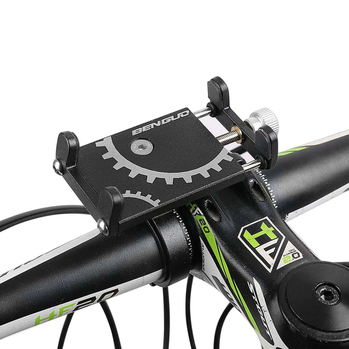 Supporto per telefono cellulare da bicicletta nero in lega di alluminio, navigazione fissa, supporto regolabile per telefono cellulare, morsetto per manubrio, staffa di montaggio per scooter elettrico Xiaomi m365 m365 Pro