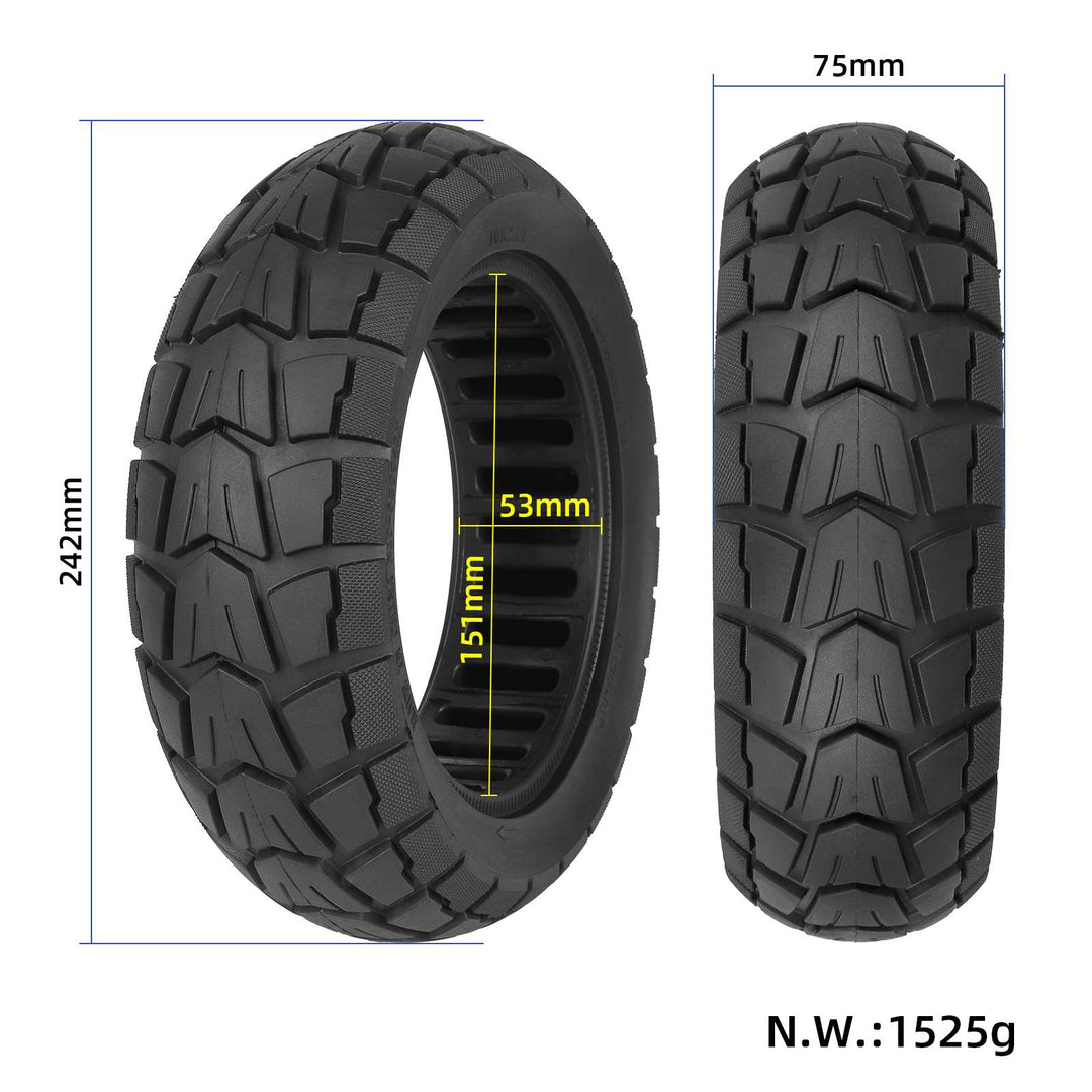 10*2.75 Off-road Solid Tire for 70/65-6.5 Honeycomb Tire Wear-Resistant Honeycomb Tire Balance Scooter Solid Tire 10*2.75 Honeycomb Solid Tire 10 Inch Solid Tire Airless Tire For Kugoo Electric Scooter