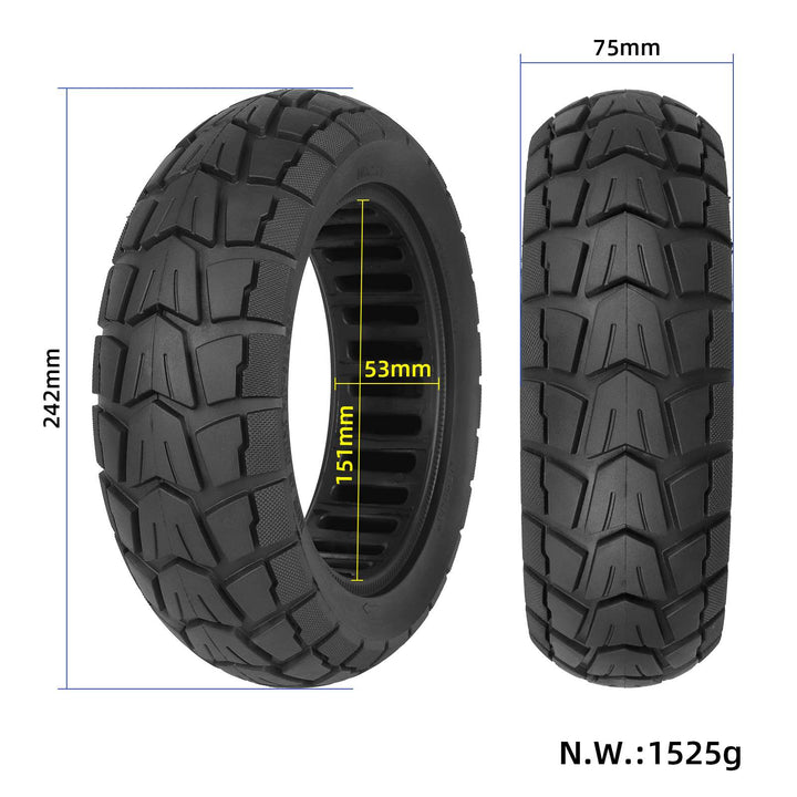 10*2.75 Off-road Solid Tire for 70/65-6.5 Honeycomb Tire Wear-Resistant Honeycomb Tire Balance Scooter Solid Tire 10*2.75 Honeycomb Solid Tire 10 Inch Solid Tire Airless Tire For Kugoo Electric Scooter
