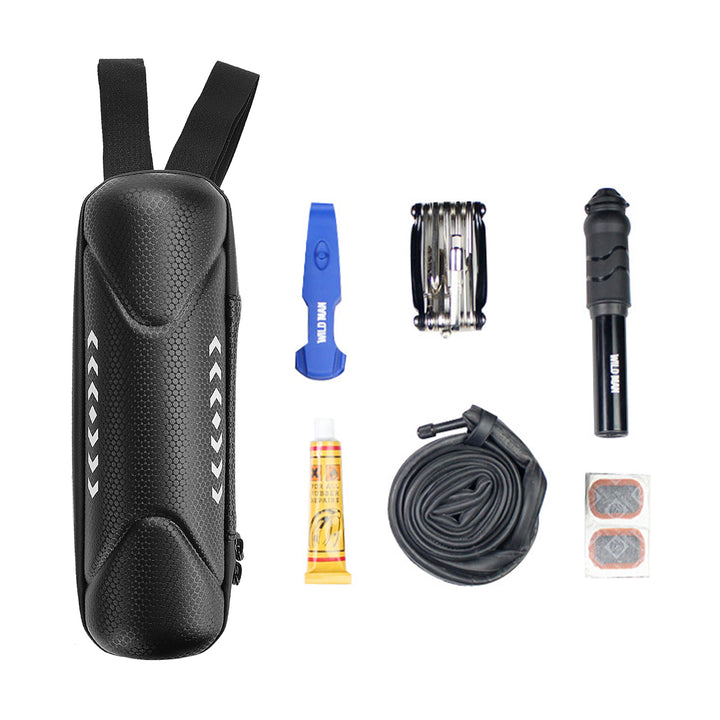 1L front Full Waterproof Bike Scooter Bag for Most Bicycles, Electric Bicycles, Electric Scooters, and Front Bike Bags Bike Kit Tool Bag Tank Hard Shell Water Bottle Cycling Repair Kit Tool Case Riding Equipment Bag Front Cycling Box Kettle Case