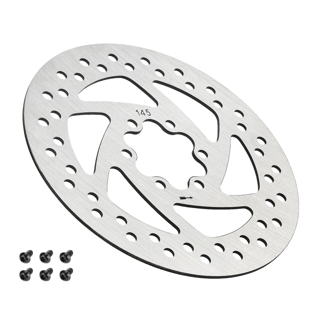 145mm Disc Brake Rotors with 6 Holes for VSETT 10+ 10 APEX DUALTRON KAABO Some Electric Scooter 
 Brake Disc Electric Scooter Brake Disc Pad Diagonal 44mm Disc 145mm Disc Brake Rotor Stainless Steel Brake Disc
