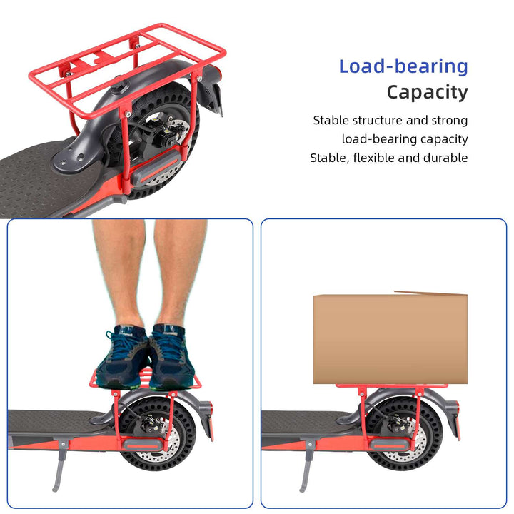 Scaffale portapacchi posteriore pieghevole rosso Ulip per monopattini Xiaomi M365 Pro PRO2 1S MI 3, portapacchi posteriore per E-Scooter, design compatto, leggero, per spazio di archiviazione aggiuntivo