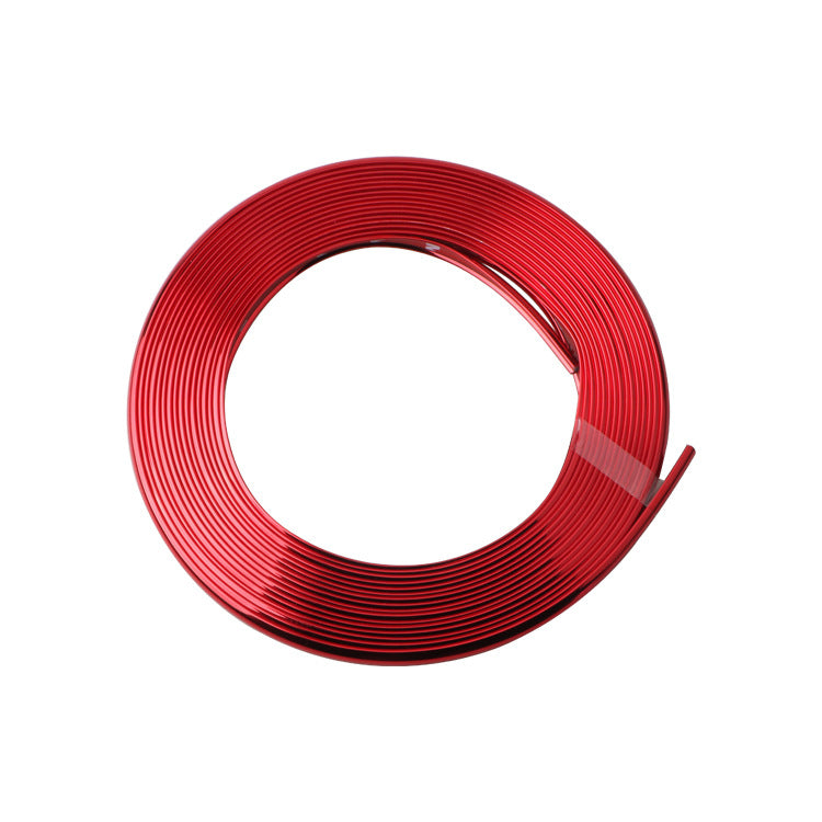 8M Electroplating Red Anti-collision Strip for Xiaomi M365 Pro 1S Scooter Bumper Strip with Electroplating Rubber for Bike 8M Car Decor Car Wheel Rim Protector Sticker Chrome Moulding Strip Trim Grille Bumper Decoration Tire Hub Lights Exterior