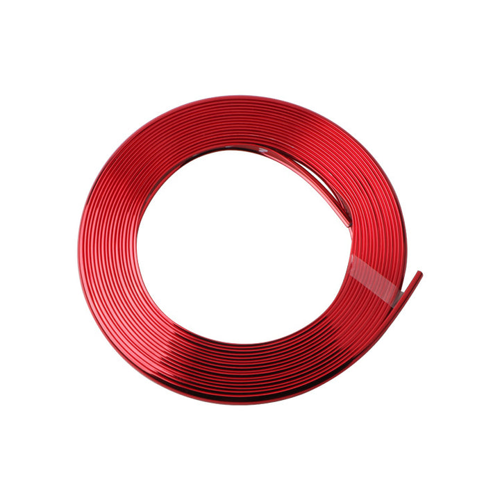8M Electroplating Red Anti-collision Strip for Xiaomi M365 Pro 1S Scooter Bumper Strip with Electroplating Rubber for Bike 8M Car Decor Car Wheel Rim Protector Sticker Chrome Moulding Strip Trim Grille Bumper Decoration Tire Hub Lights Exterior
