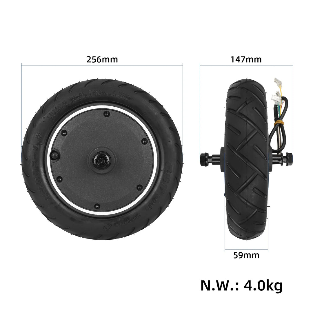 Xiaomi 5 Pro Motor with CST 60/70-6.5 Vacuum Tires 48V400W Motor with White Circle for Xiaomi 5 Pro Electric Scooter Engine Motor Replacement Driving Wheel Motor