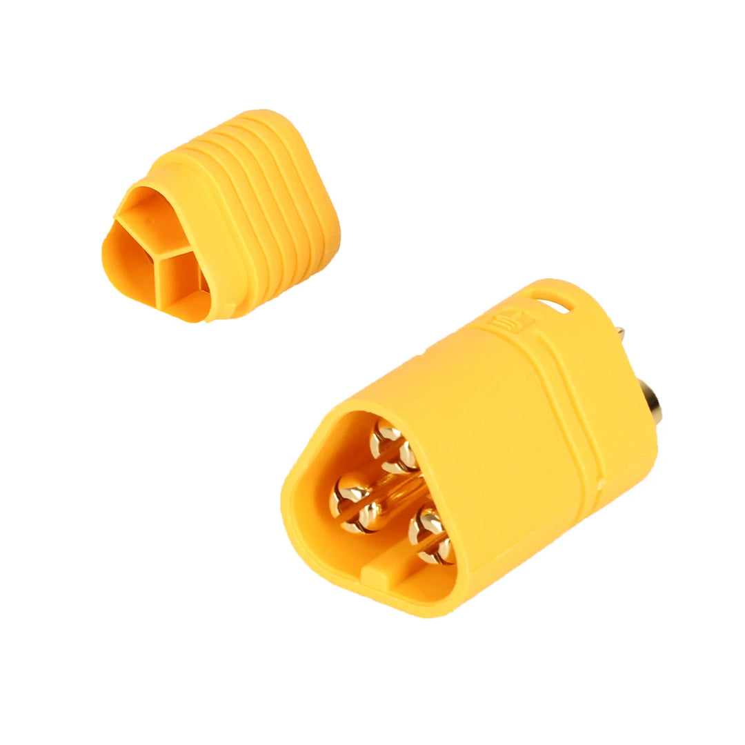 Amass MT60-M Spina Maschio Connettore MT60 Potenziato con Connettori a Banana Placcati Oro AMS MT60-M Connettore Maschio Giallo Presa Aeronautica di Alimentazione ad Alta Corrente Connettore Amass MT60