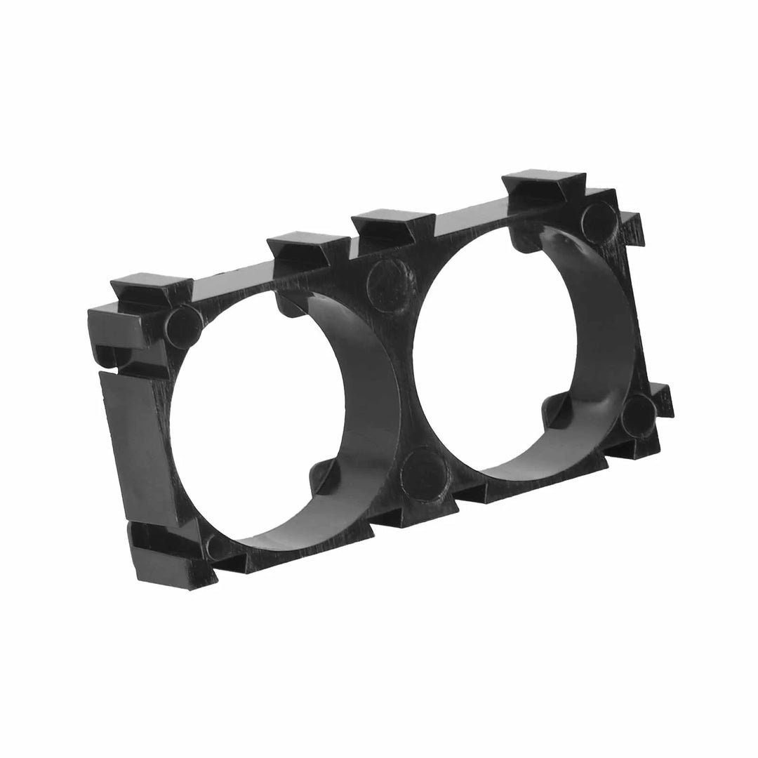 1*2P Portabatterie al Litio 18650 in Plastica, Staffa per Pacco Batteria, Supporto Batteria Cilindrica, Distanziatore per Cella con Foro Fissaggio Batteria FAI DA TE Diametro 18,4mm