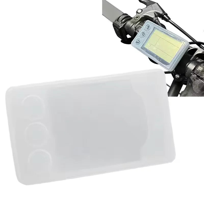 Black Instrument Silicone Cover Display Screen Shell Smartgyro Rockway Speedway S866 Ebike Protective Instrument Panel Cover S866 Dashboard Cover for Speedway / SmartGyro Rockway Electric Scooter Ebike Display Waterproof Silicone Protective Case