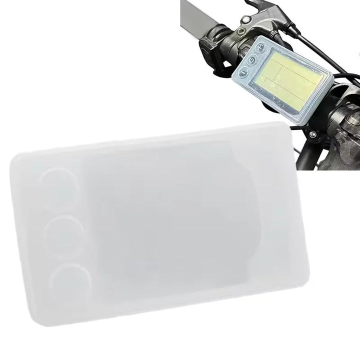 Black Instrument Silicone Cover Display Screen Shell Smartgyro Rockway Speedway S866 Ebike Protective Instrument Panel Cover S866 Dashboard Cover for Speedway / SmartGyro Rockway Electric Scooter Ebike Display Waterproof Silicone Protective Case