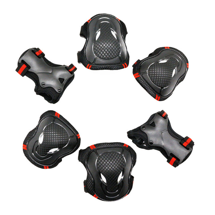 L Size Black and Red Alien Protective Gear for Children Teenagers Skateboards Balance Bikes Scooters Riding Outdoor Sports Protective Gear