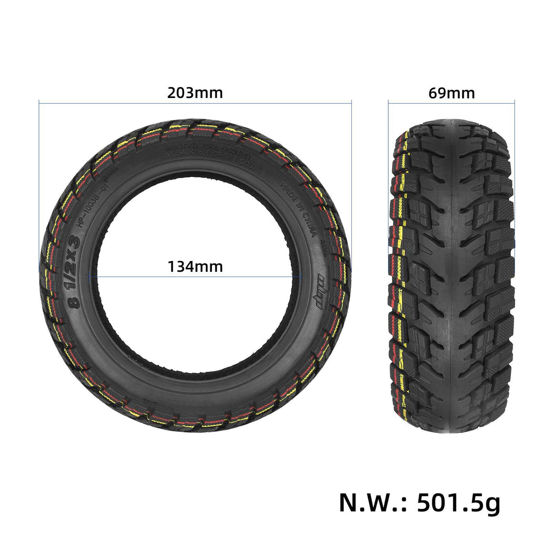 Ulip 8.5*3(50-134) Off-road Tubeless Tire with 134mm Inner Diameter for VSETT 8/9 Macury Zero 8/9 Series scooter Ulip 8.5x3.0 Tubeless Tire Thicken Off-road More Wearable Tire 8.5*3 For Kukirin G2 Pro VSETT 8 9+ Scooters Pneumatic Tire Parts