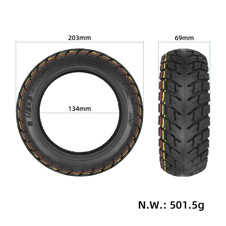 Ulip 8.5*3(50-134) Off-road Tubeless Tire with 134mm Inner Diameter for VSETT 8/9 Macury Zero 8/9 Series scooter Ulip 8.5x3.0 Tubeless Tire Thicken Off-road More Wearable Tire 8.5*3 For Kukirin G2 Pro VSETT 8 9+ Scooters Pneumatic Tire Parts