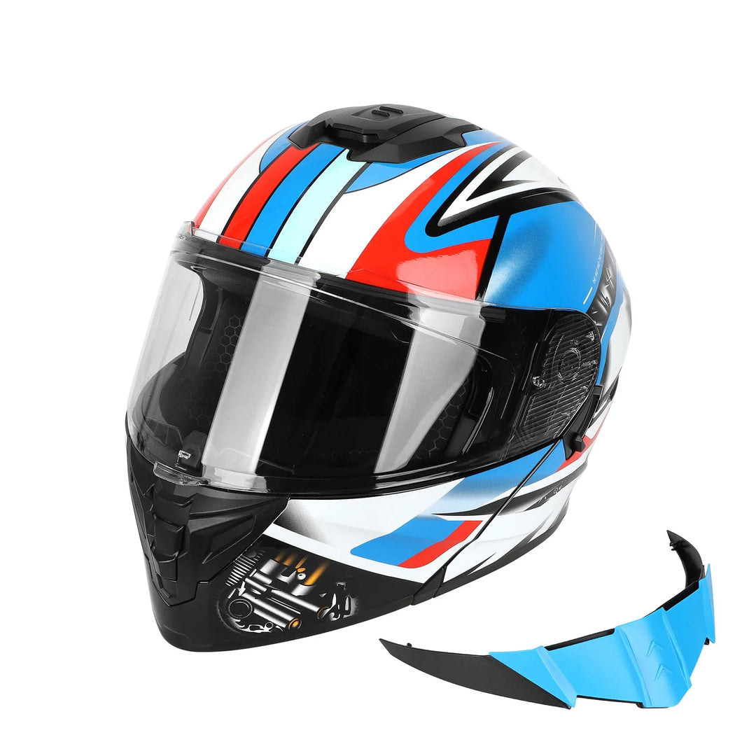 Size L (57-58) Speed Blue Off-Road Open-Face Helmet   Full-Face Adult Cycling Helmet Mountain &amp; Road Bike Riding Off-Road Open-Face Helmet Off-Road Safety Helmet Cap Outdoor Adult Cycling Helmet Sports Mountain Forest Competition Off-Road Helmet Mou
