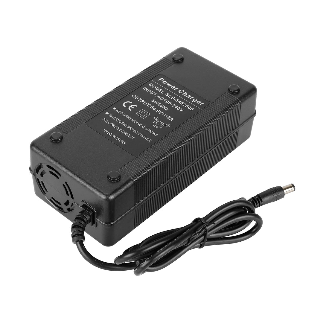 Caricabatterie 54.6V2A DC2.1 con spina UE Caricabatterie per veicoli elettrici Scooter elettrico Cavo di alimentazione con testa DC2.1 Accessori con connettore 5521 5.5*2.1 Adattatore di alimentazione
