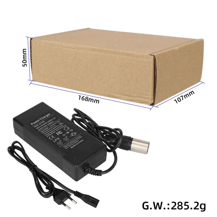 Caricabatterie 42V2A con testa Kallon spina EU Caricabatterie standard europeo Caricabatterie per veicoli elettrici Scooter elettrico Testa rotonda 36V 2A Cavo adattatore di alimentazione Accessori