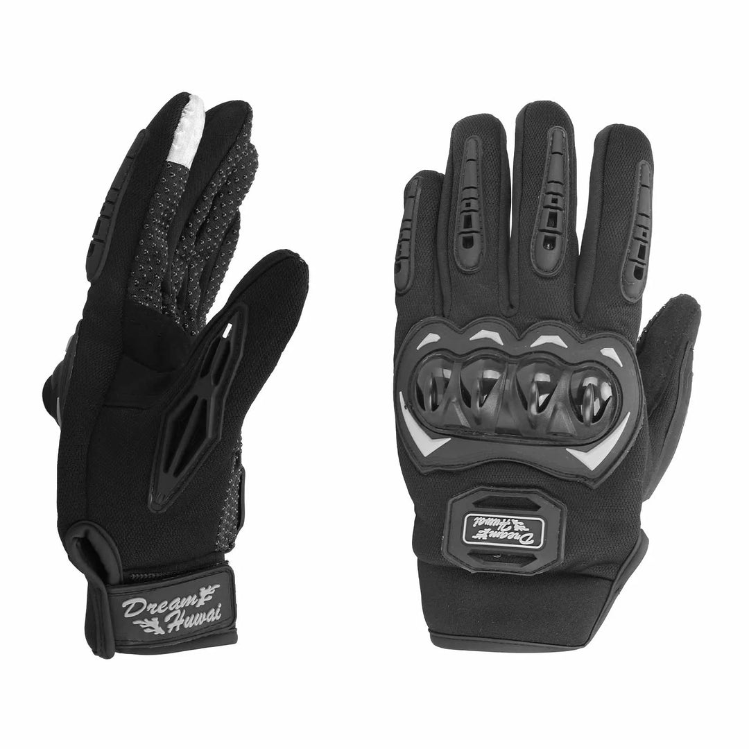 L Guanti da ciclismo da donna traspiranti primaverili autunnali Guanti da ciclismo da uomo Guanti da moto touchscreen resistenti agli urti Leggeri Primavera/Autunno Nero Guscio protettivo in PE resistente all&