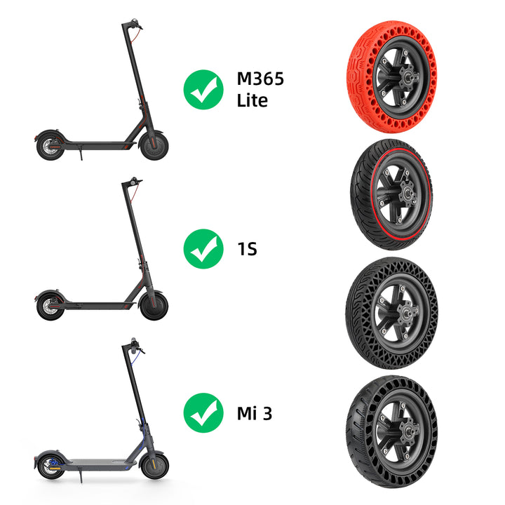 Gray Ulip Split Rear Hub for xiaomi M365/1S/MI3/Lite scooters 8.5 Inch Split Wheel Hub Solid Tire with Wrench Screw For Xiaomi M365 1S Mi3 Electric Scooter Aluminum Alloy Rear Hub