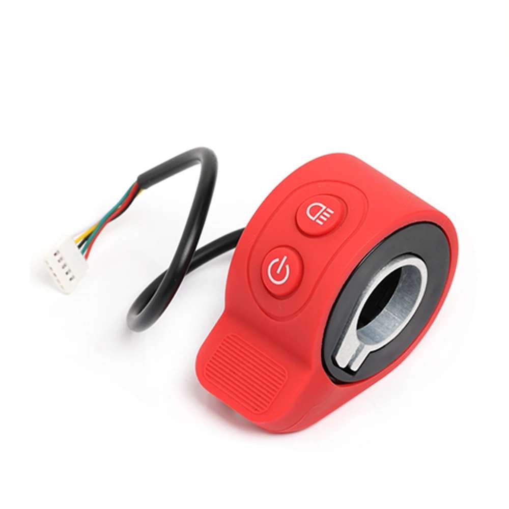 Acceleratore Black Power con interruttore luce per monopattini HX X6X7X8 Acceleratore per monopattino elettrico HX X8 Interruttore Accendi/Spegni Lampada Pulsante Controllo acceleratore a pollice Parti Accessori