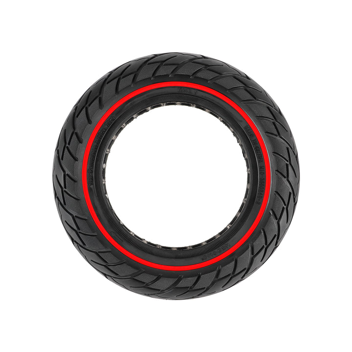 10 Inch Solid Tire with Red Circle and 37mm Slot 10X2.5 10x2.50 for KUGOO M4 / M4 Pro Electric Scooter Polka Dot Inner Honeycomb Tire Rubber Parts 10x2.5-6.1 Tyres 10Inch Off-Road Solid Tires Wear-resistant Puncture-proof Tire Parts